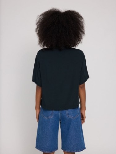 Short Sleeve Visco Shirt black1